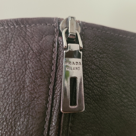 Brown Leather Prada Ankle Boots - Picture 8 of 8